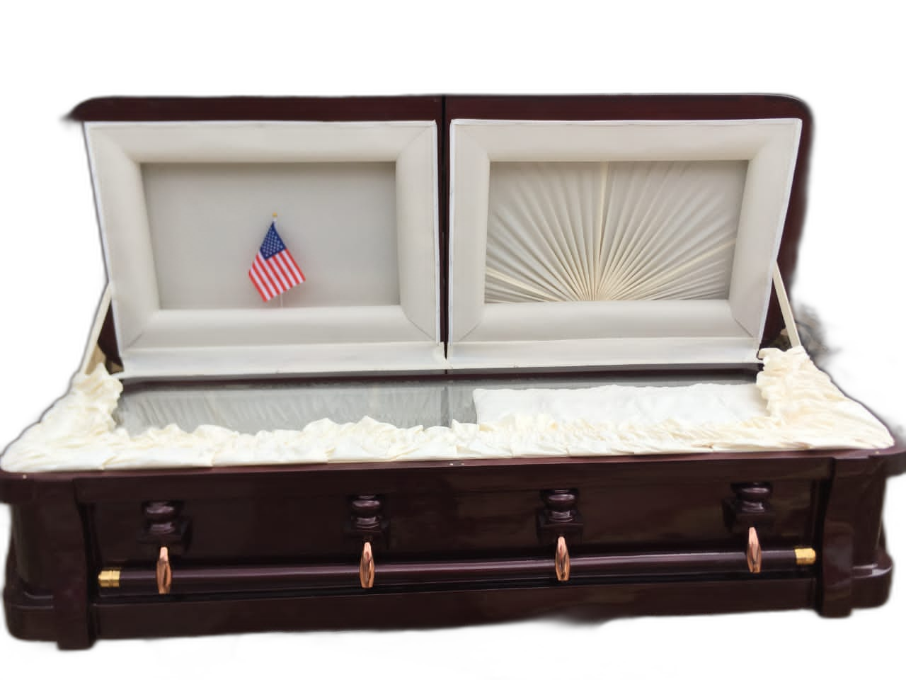 Mahogany Half-Couch Casket