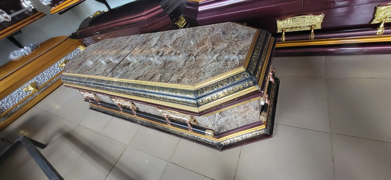 Marble Finish Royal Casket